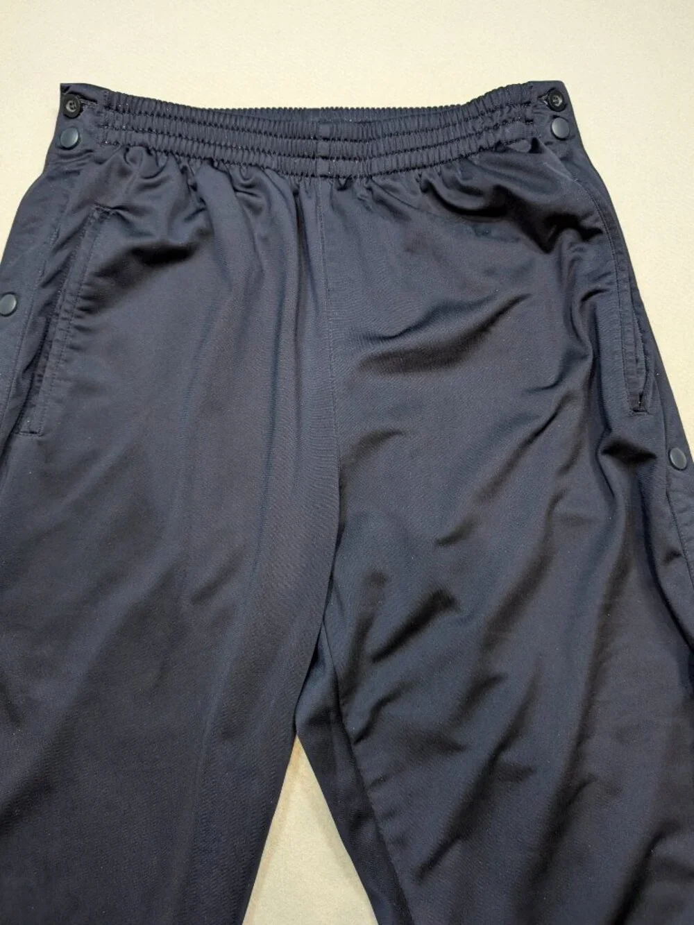 Vintage Foot Locker Navy Tearaway Snap Track Pants Men's M Y2K